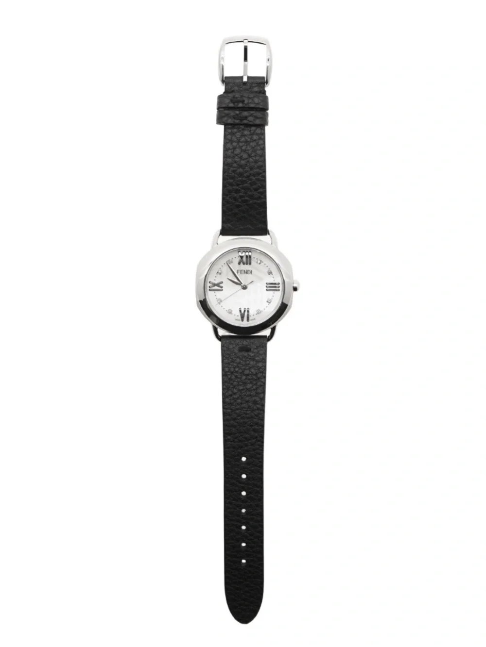 Fendi Watch Selleria Mother Of Pearl Set With Diamonds FOW526 New